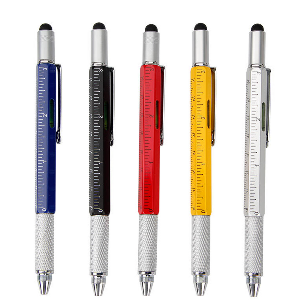 6-in-1 Multi-Tool Pen – Smart Multifunctional Pen with Screwdrivers, Ruler & Stylus