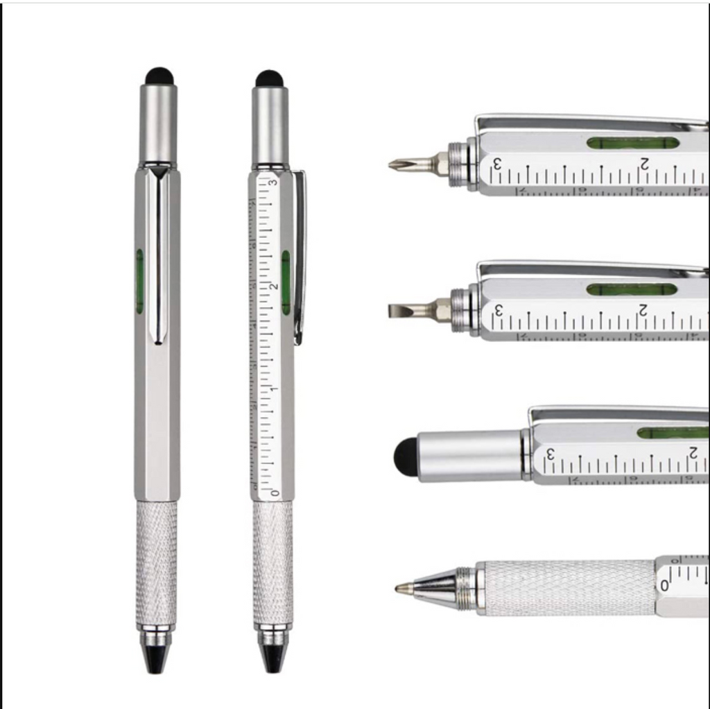 6-in-1 Multi-Tool Pen – Smart Multifunctional Pen with Screwdrivers, Ruler & Stylus